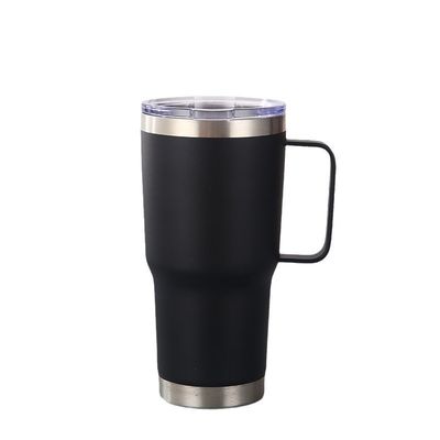 20 oz Doppelisolierter Stammloser Wein-Tumbler mit Griff und Stroh