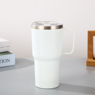 20 oz Doppelisolierter Stammloser Wein-Tumbler mit Griff und Stroh