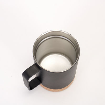 Edelstahl Vakuum isolierte Kaffeetasse mit Korkbasis 12oz 16oz Breitmunde Design