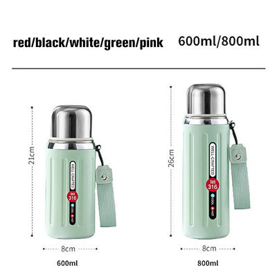 Custom Logo 600 ml 800 ml aus Edelstahl isolierte Wasserflasche mit akzeptablen OEM / ODM
