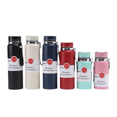 Vakuumisolierte Wasserflasche aus Edelstahl mit Tee-Infuser und Temperatursensor