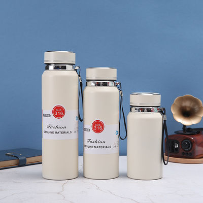 Vakuumisolierte Wasserflasche aus Edelstahl mit Tee-Infuser und Temperatursensor