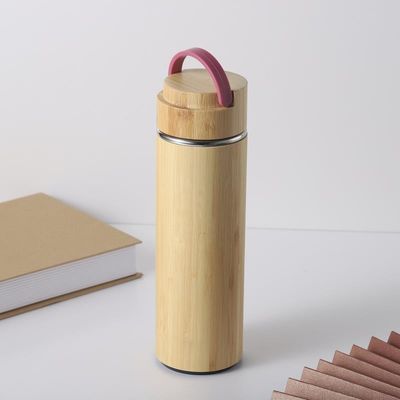 Metall- und Edelstahl-Flasche aus Holz aus Bambus