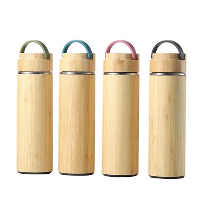Metall- und Edelstahl-Flasche aus Holz aus Bambus