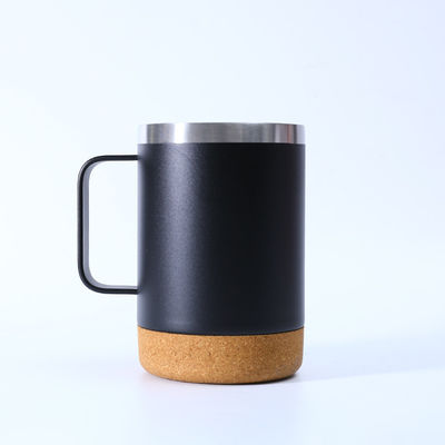 Bestseller Doppelwand Isolierte Kaffeetasse aus Edelstahl mit Korkboden und Griff