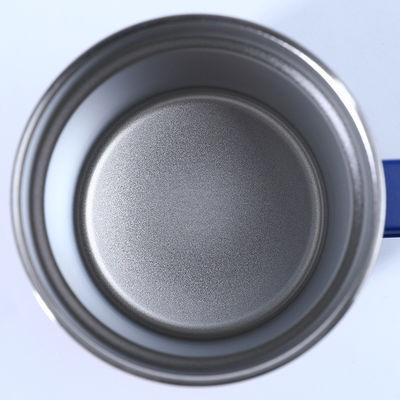 Edelstahl 12 Unzen Matte schwarze Tasse mit Korkboden und Schiebeverschluss Deckel perfekt
