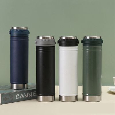 Maßgeschneiderte Farbe 750 ml Doppelmauerte Edelstahl Thermosflasche mit Griff