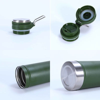 Maßgeschneiderte Farbe 750 ml Doppelmauerte Edelstahl Thermosflasche mit Griff