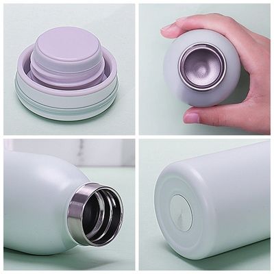 Wasserflasche aus Edelstahl mit weichen Gummifarben 350 ml/600 ml Doppelwand Isoliert