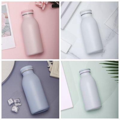 Wasserflasche aus Edelstahl mit weichen Gummifarben 350 ml/600 ml Doppelwand Isoliert
